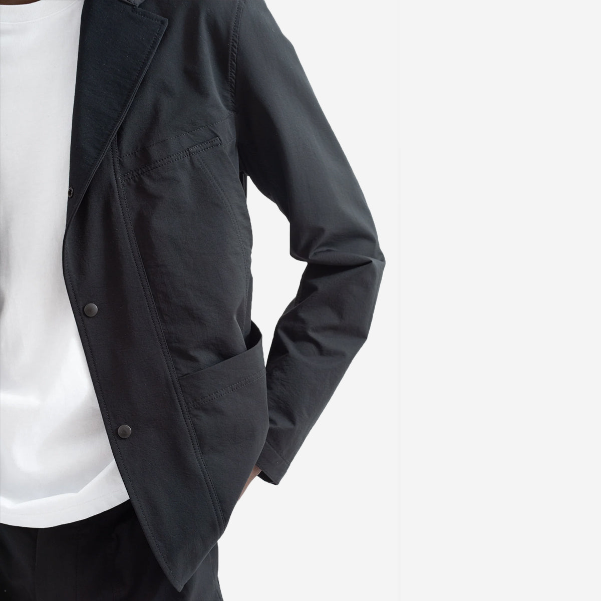 2-Way Working Blazer Jacket - Black