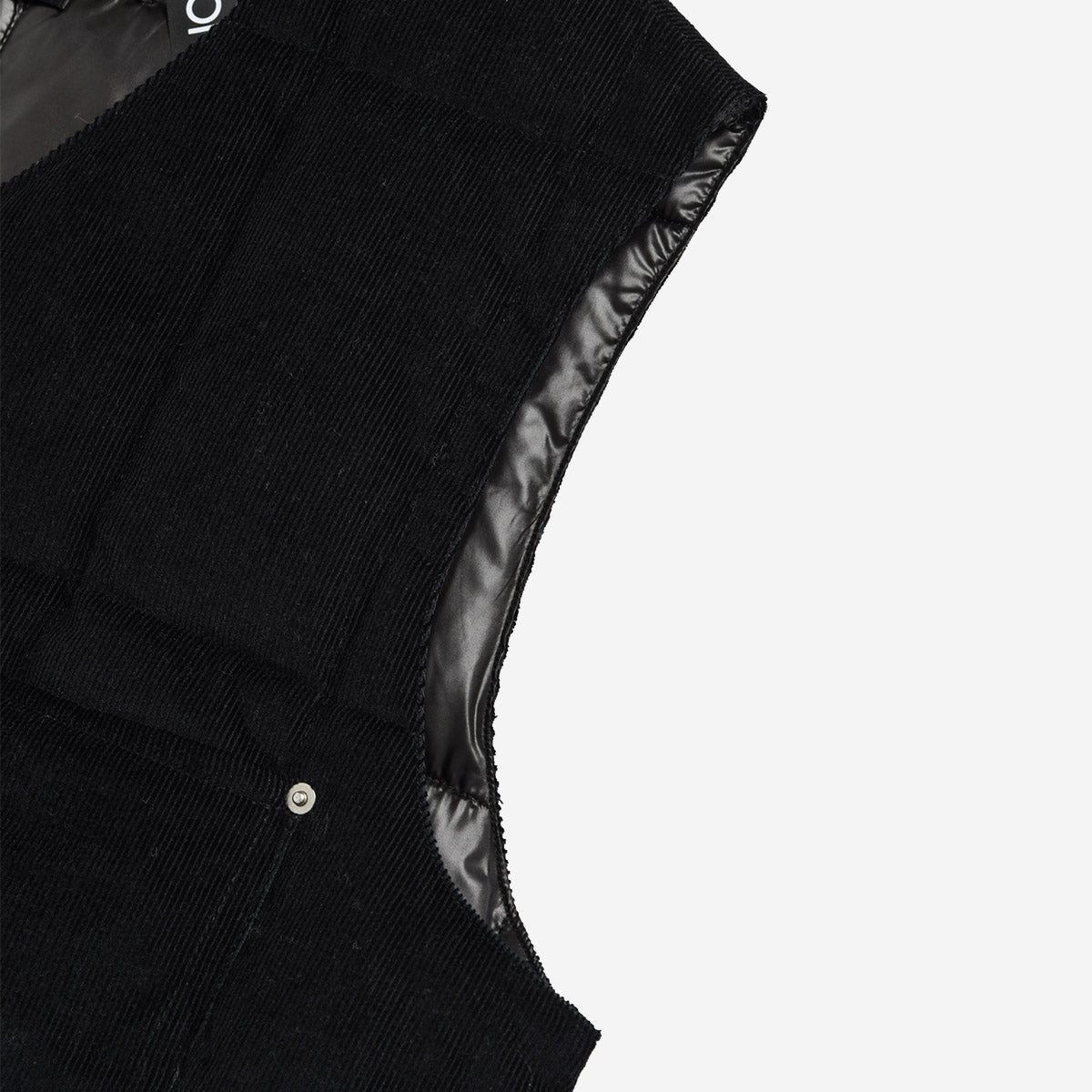Work V-Neck Button Down Corduroy Vest - Dark Olive