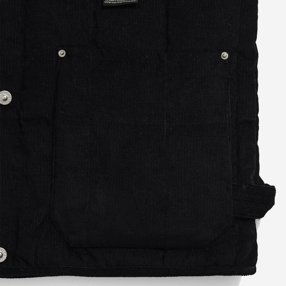 Work V-Neck Button Down Corduroy Vest - Dark Olive