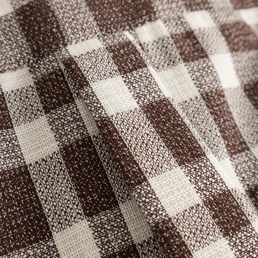 Drift Bouclé Check Shirt - Deep Brown
