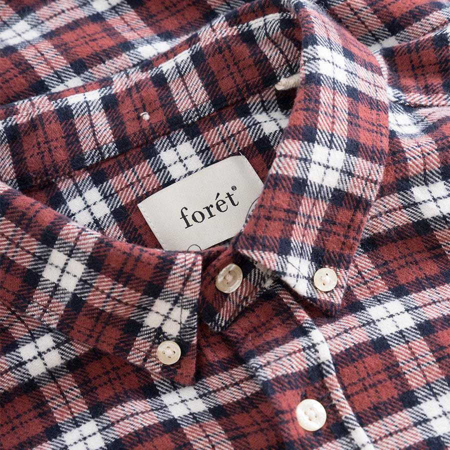Hornet Check Flannel Shirt - Red Ochre