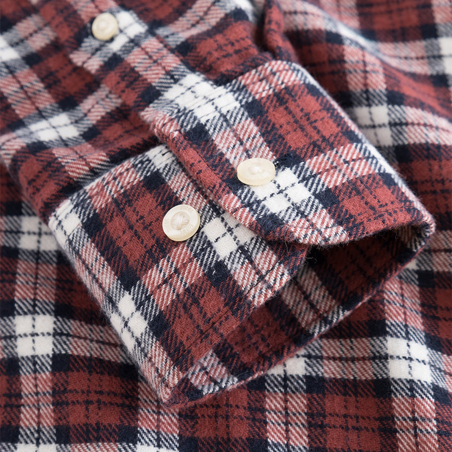 Hornet Check Flannel Shirt - Red Ochre