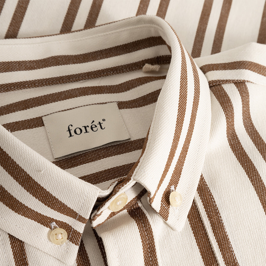 Listen Check Shirt - Cloud/Brown