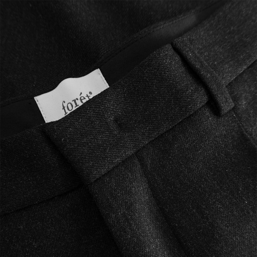 Read Wool Dress Pants - Dark Grey Melange
