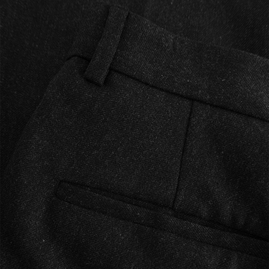Read Wool Dress Pants - Dark Grey Melange
