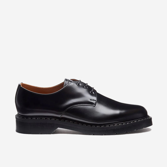 3 Eye Gibson Derby Shoe - Black Hi-Shine