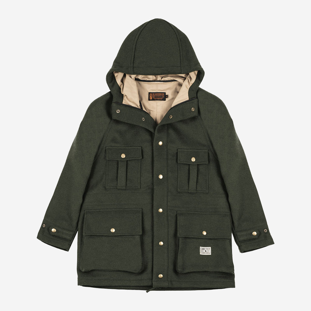 Cruzer Anorak Wool Jacket - Forest Green