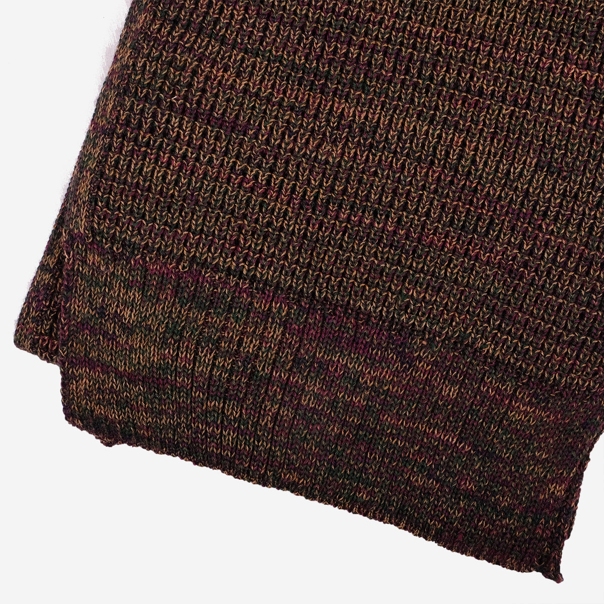 5-Colour Mix Rib Wool Scarf - Multi