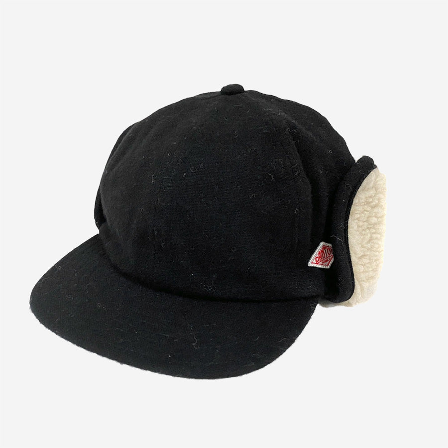 Wool Boa Pilot 6-Panel Cap - Black