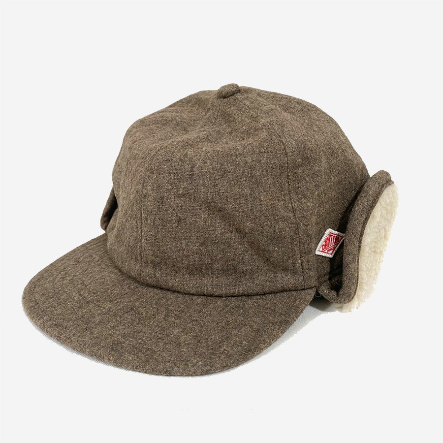 Wool Boa Pilot 6 Panel Cap Brown