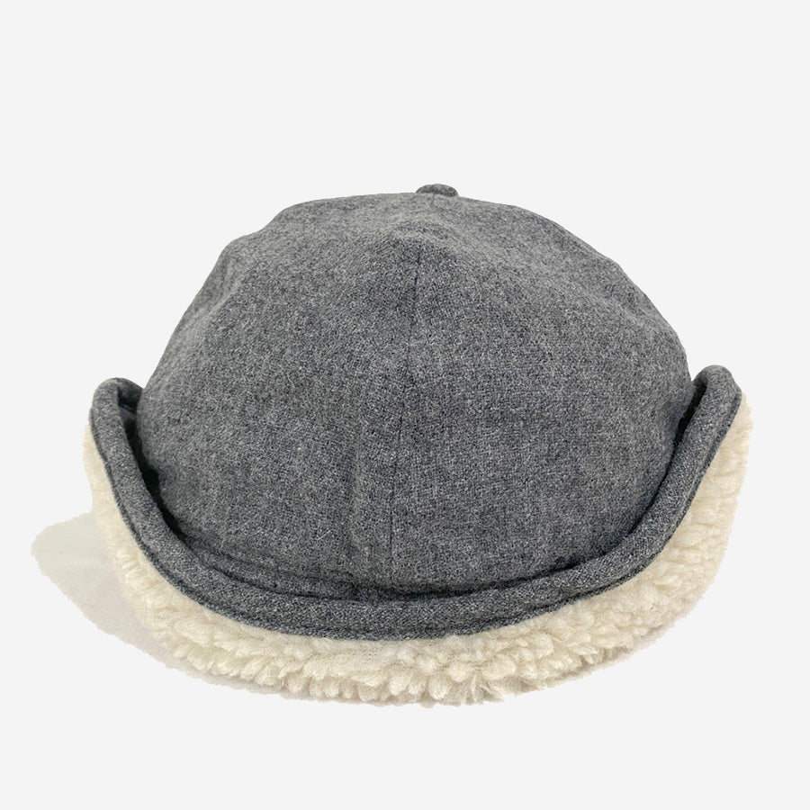 Wool Boa Pilot 6-Panel Cap - Charcoal
