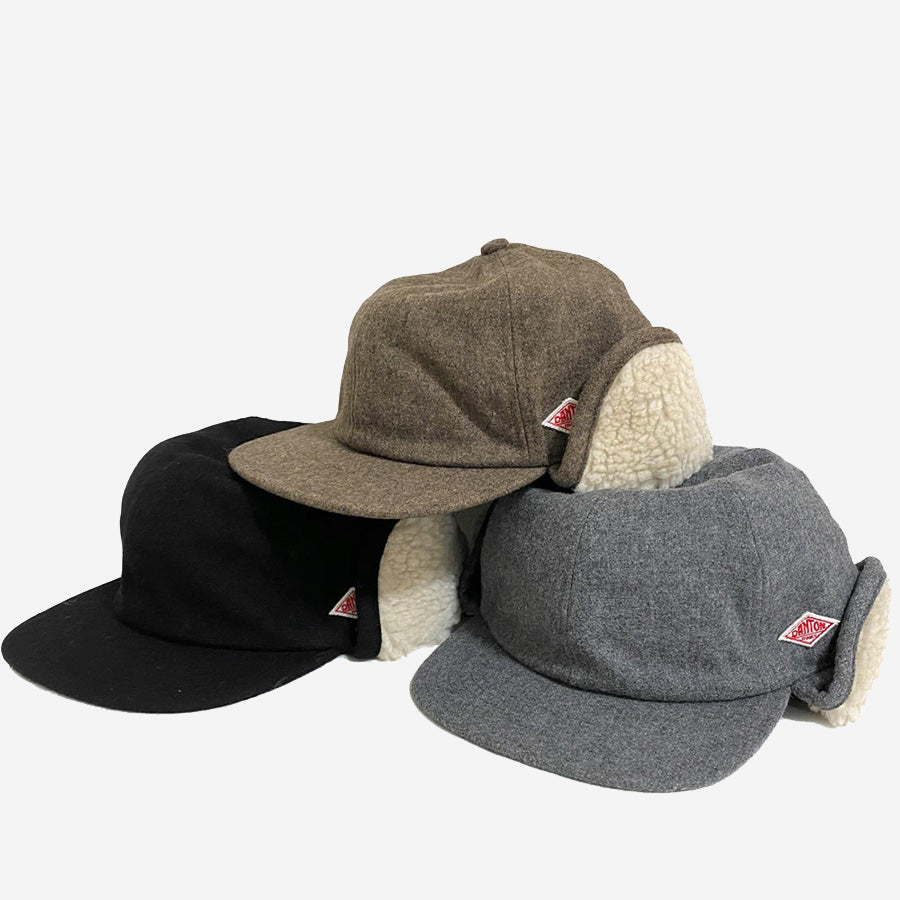 Wool Boa Pilot 6-Panel Cap - Black