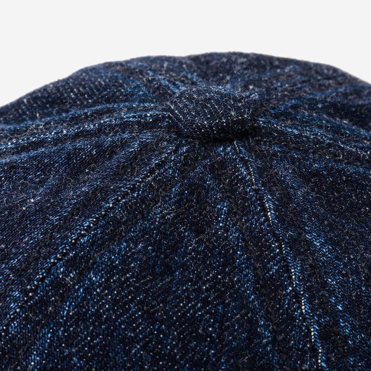 6-Panel Washed Denim Cap - Indigo