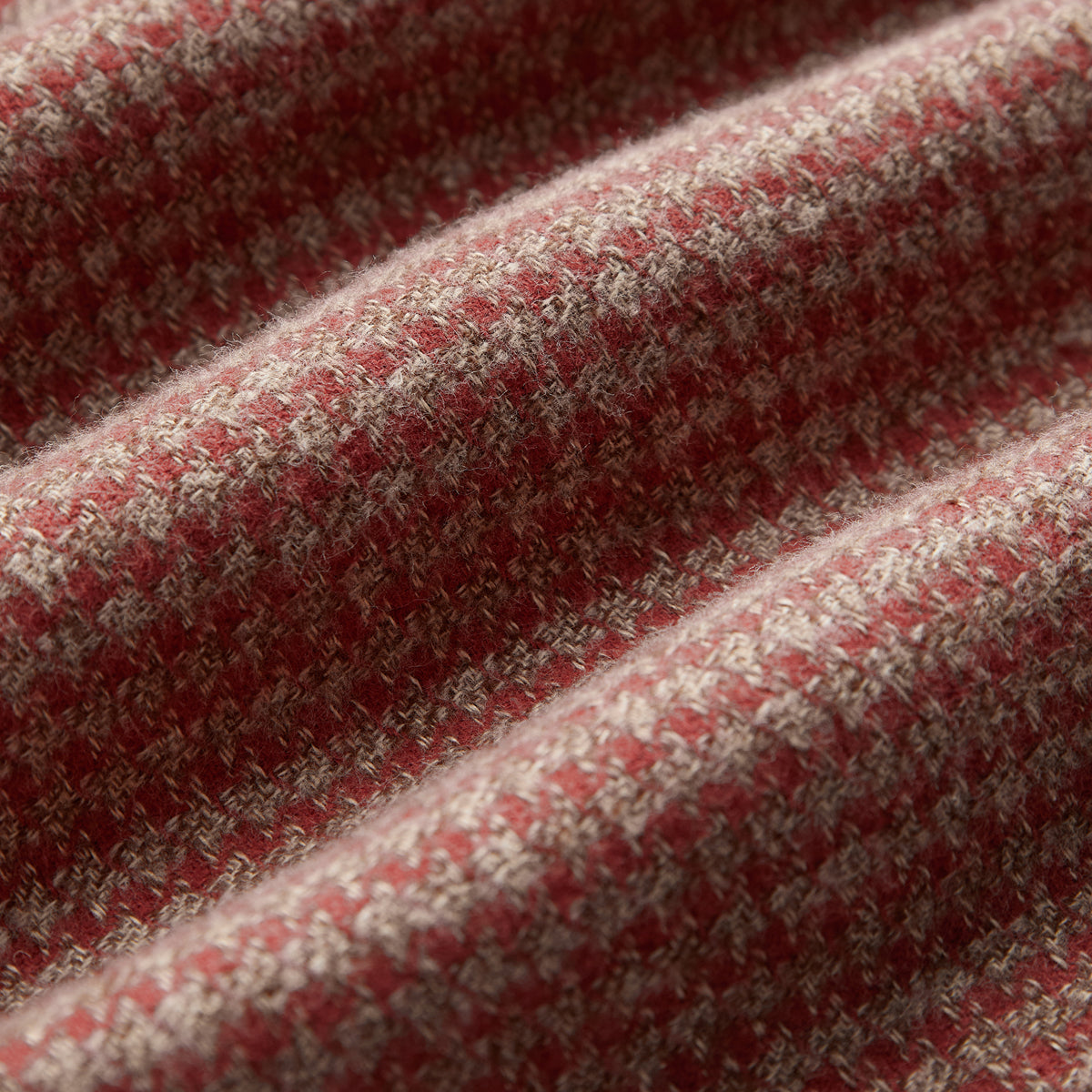 Abstract Houndstooth Flannel Shirt - Clay