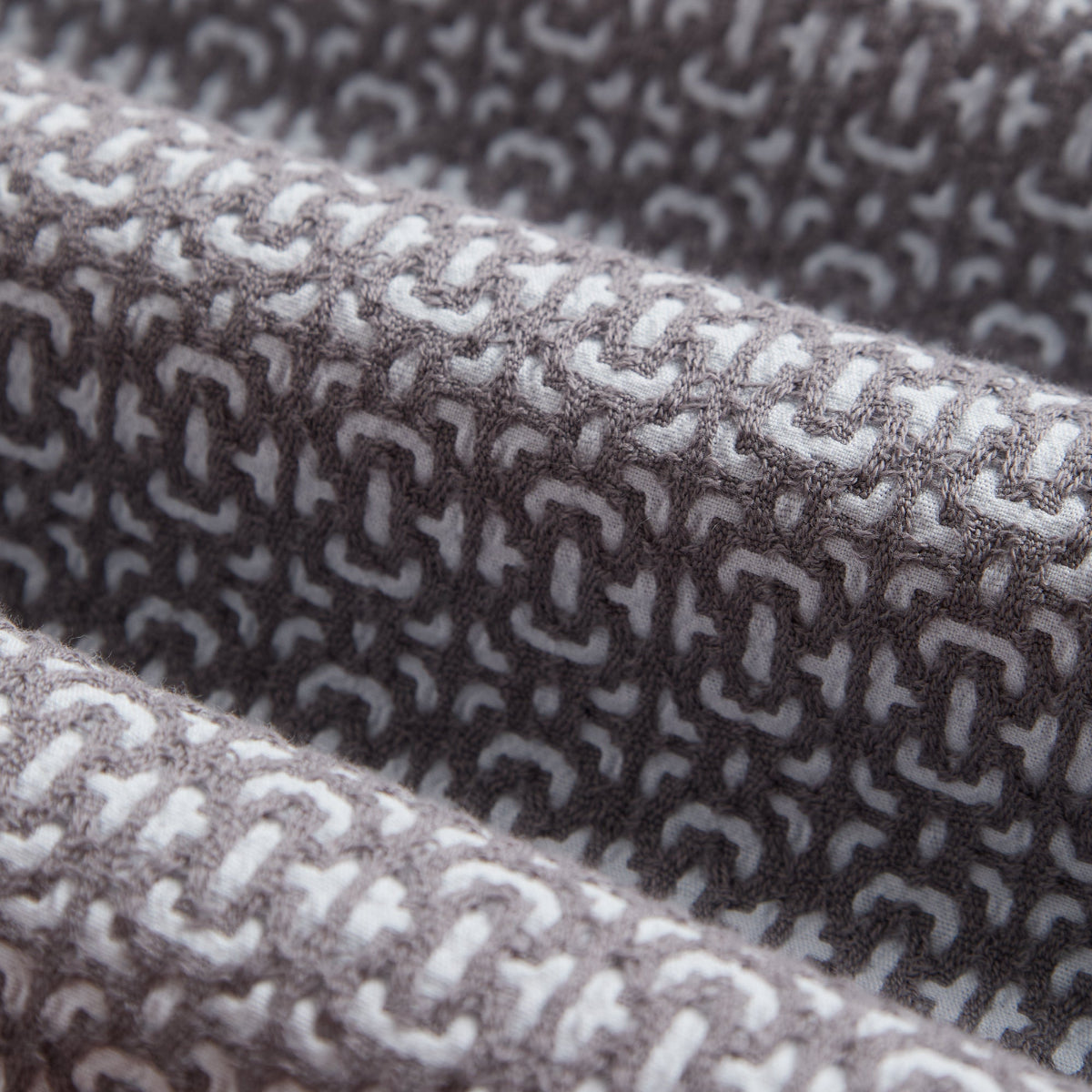 Abstract Tile Jacquard S/S Vacation Shirt - Grey