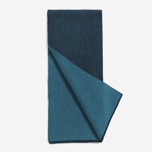 Ribbed OC Knit Scarf - Navy/Blue