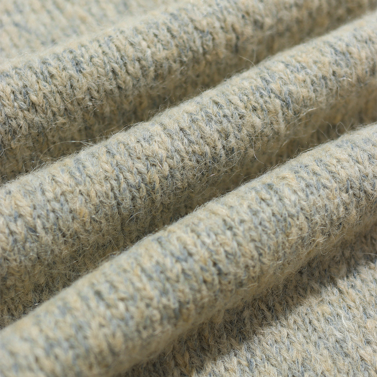 Kier Wool L/S Knitted Polo - Stone Fleck