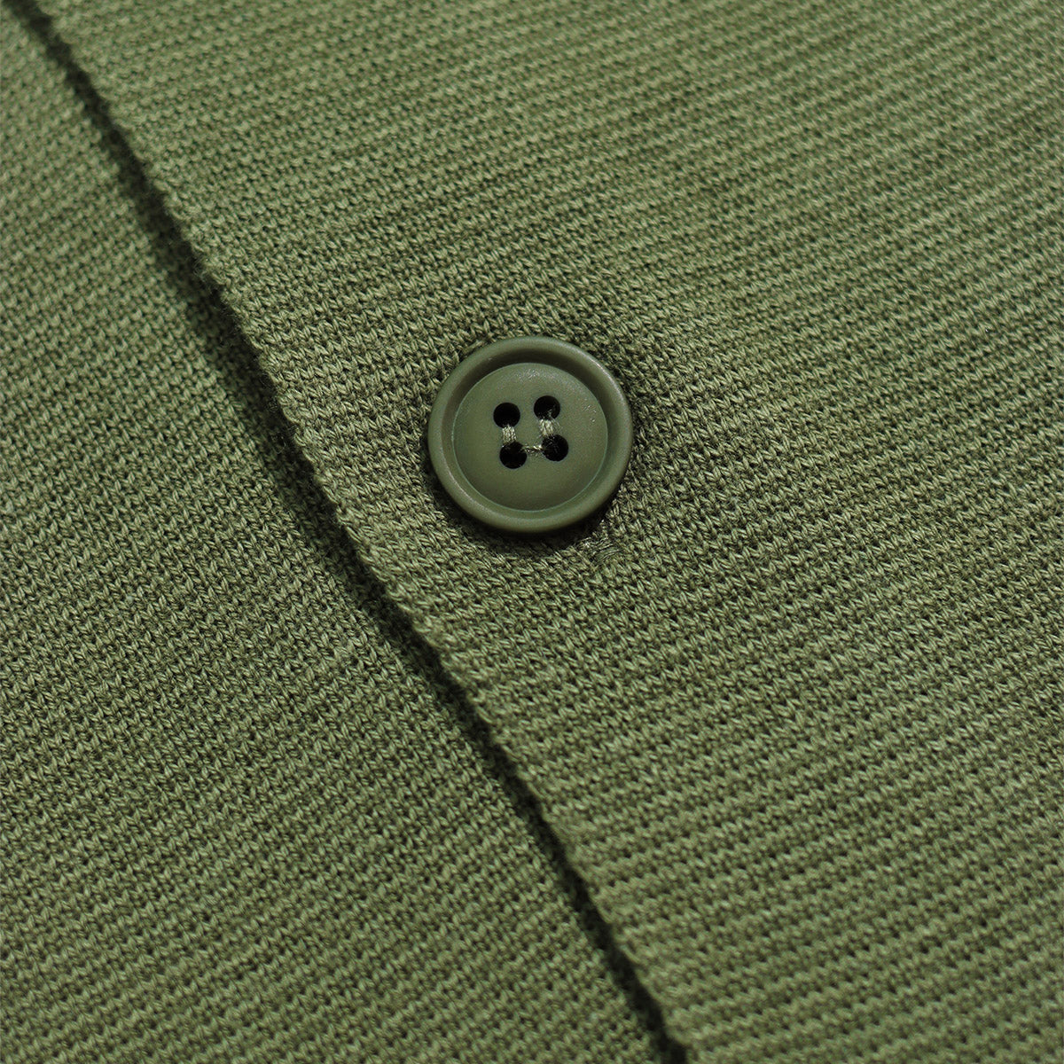 Station Organic Cotton Cardigan - Green