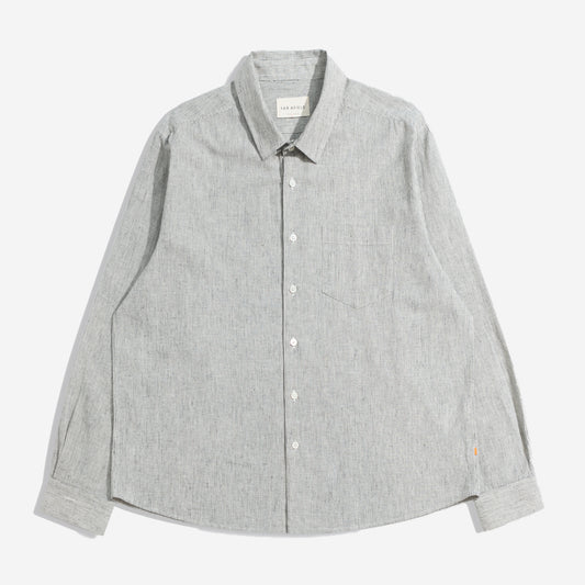 Day Yarn Dyed Stripe Shirt - Stone/Navy