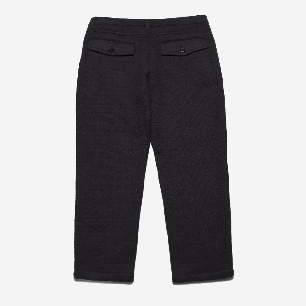 Ryder Trouser - Textured Wool Jacquard - Meteorite Black