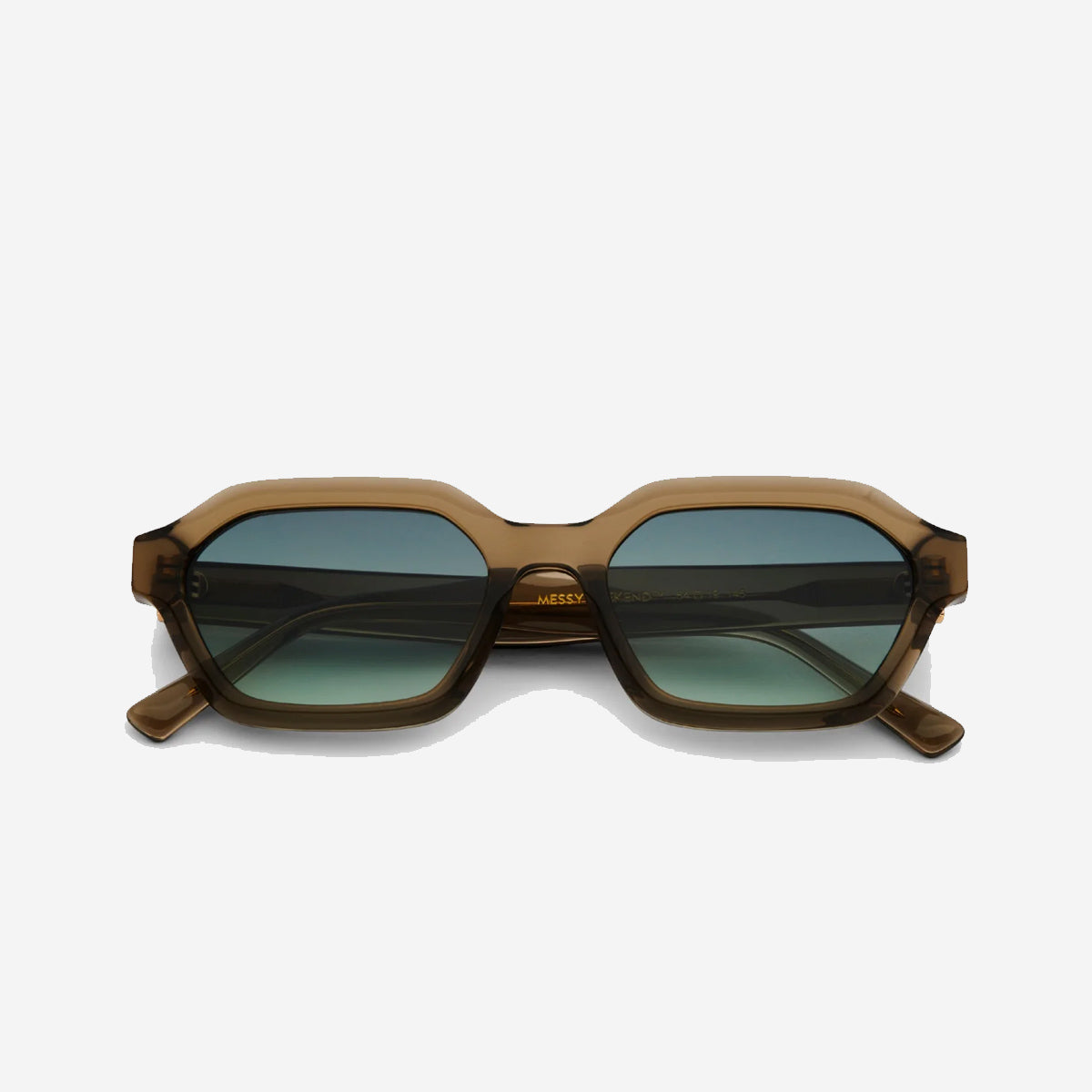 ANTHONY Hex Rectangle Sunglasses - Bottle/Green