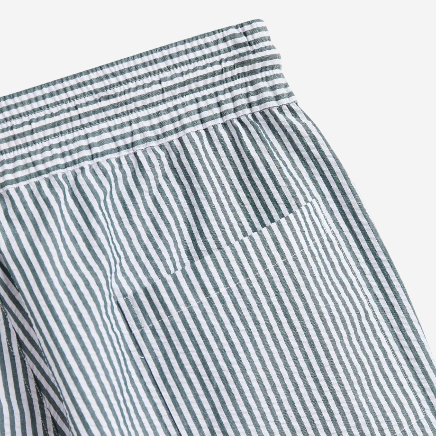 Atlantico Seersucker Easy Shorts - Green Stripe