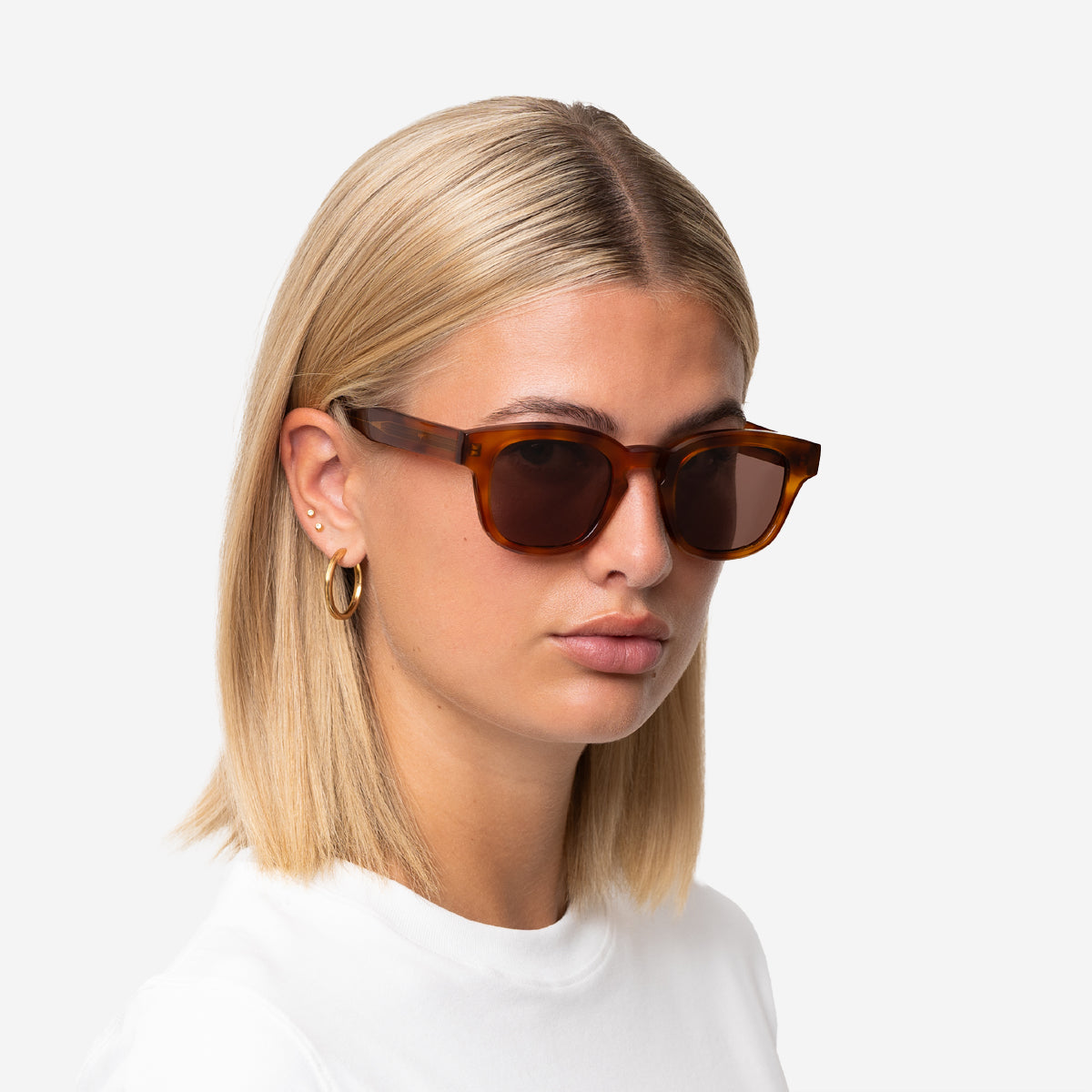 AUSTIN Round Sunglasses - Black/Gradient Blue
