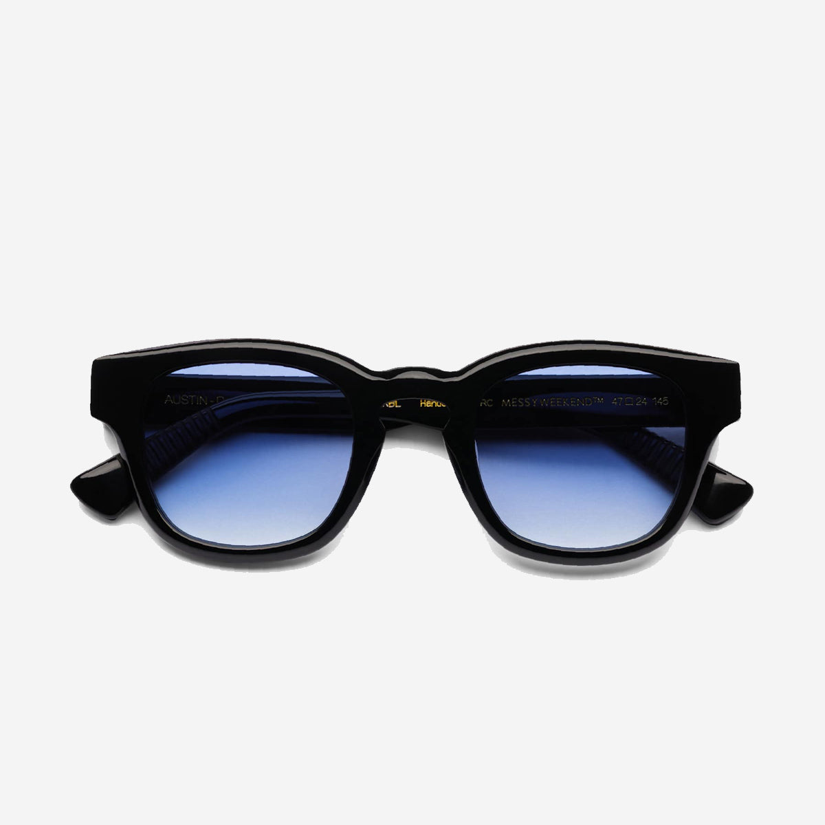 AUSTIN Round Sunglasses - Black/Gradient Blue