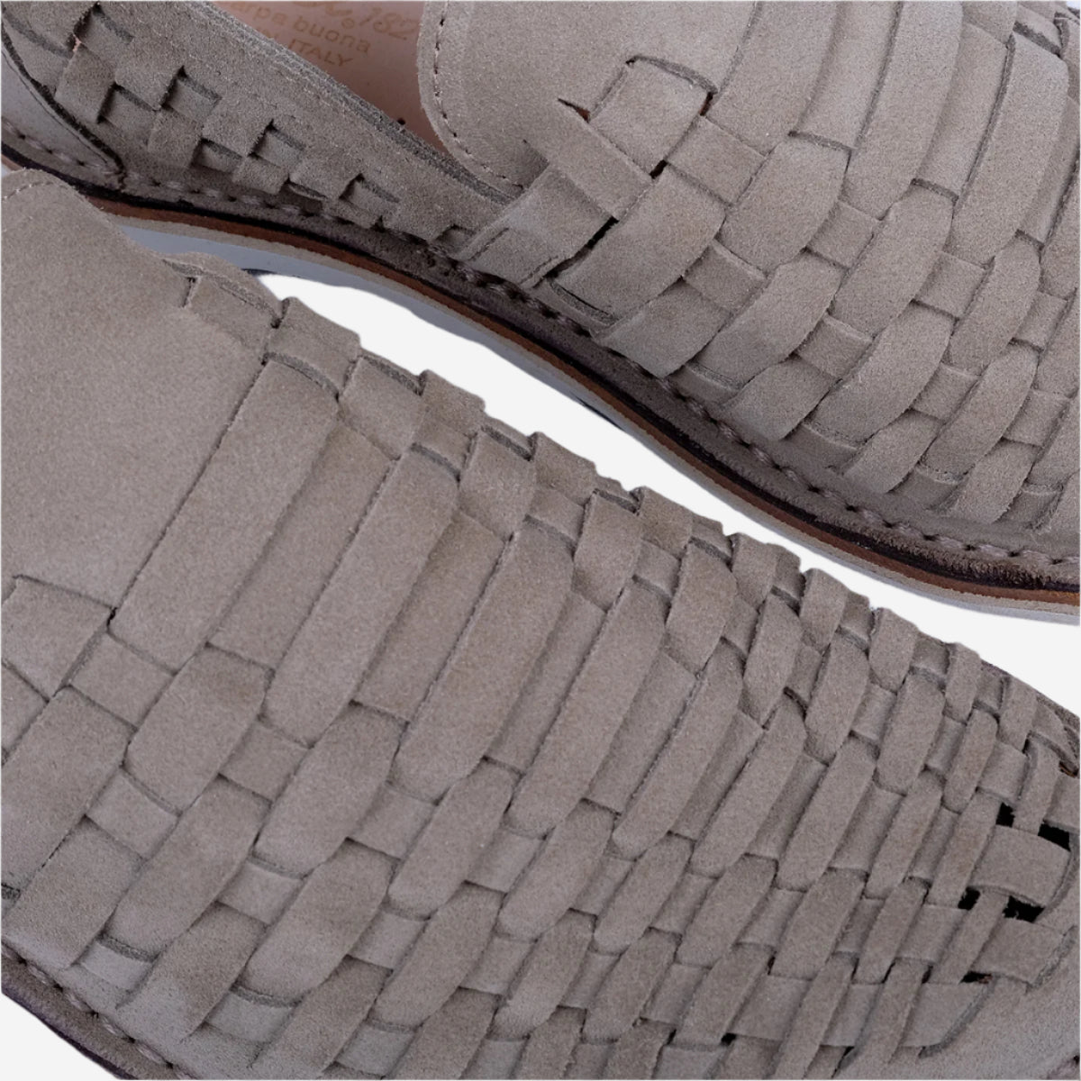 Arakflex Suede Braided Loafer - Stone