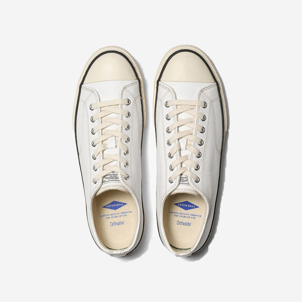 B-01 Leather Military Low Sneakers - White