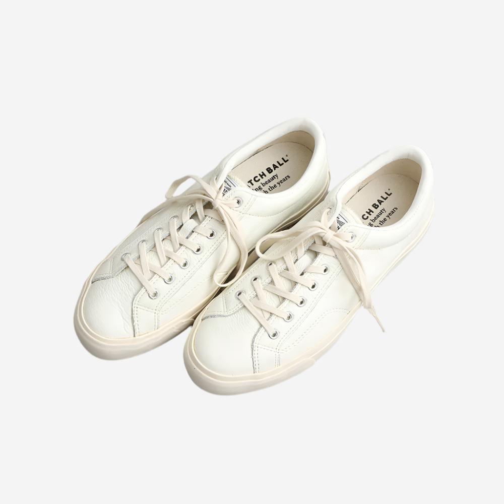B-02 Leather Basketball Low Sneakers - White
