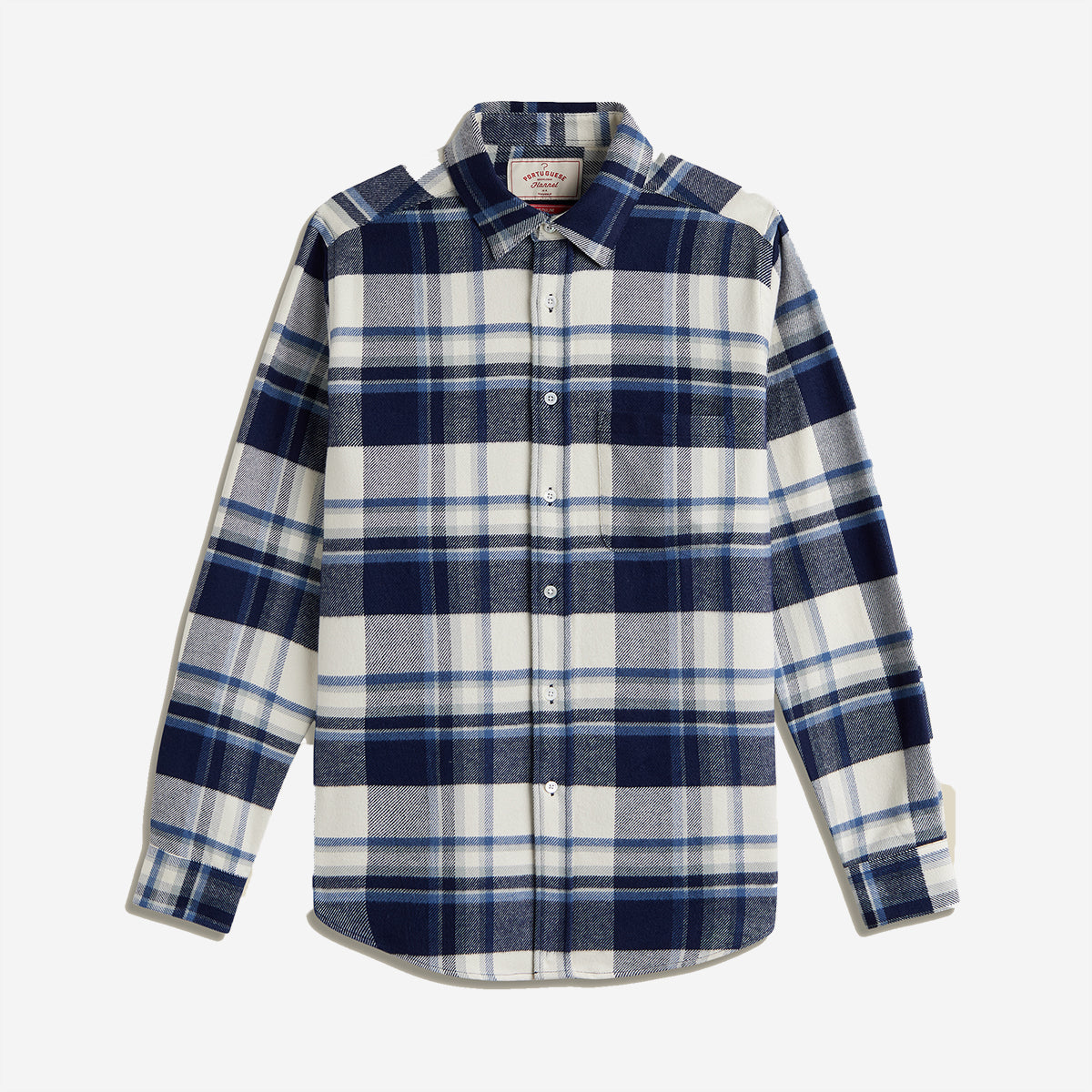 Beck Plaid Flannel Shirt - Blue/White