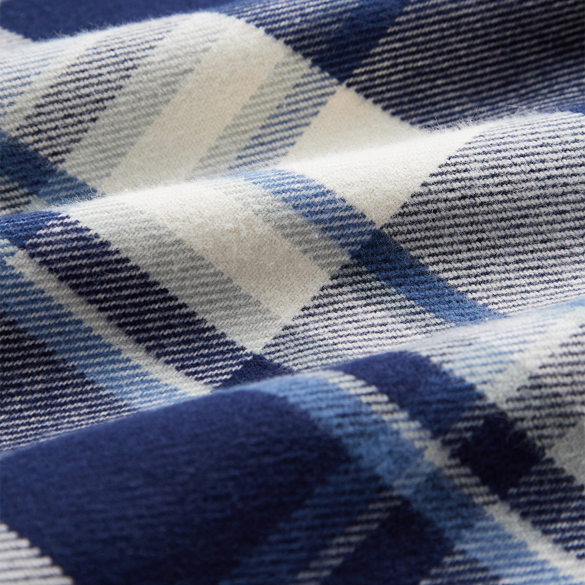Beck Plaid Flannel Shirt - Blue/White