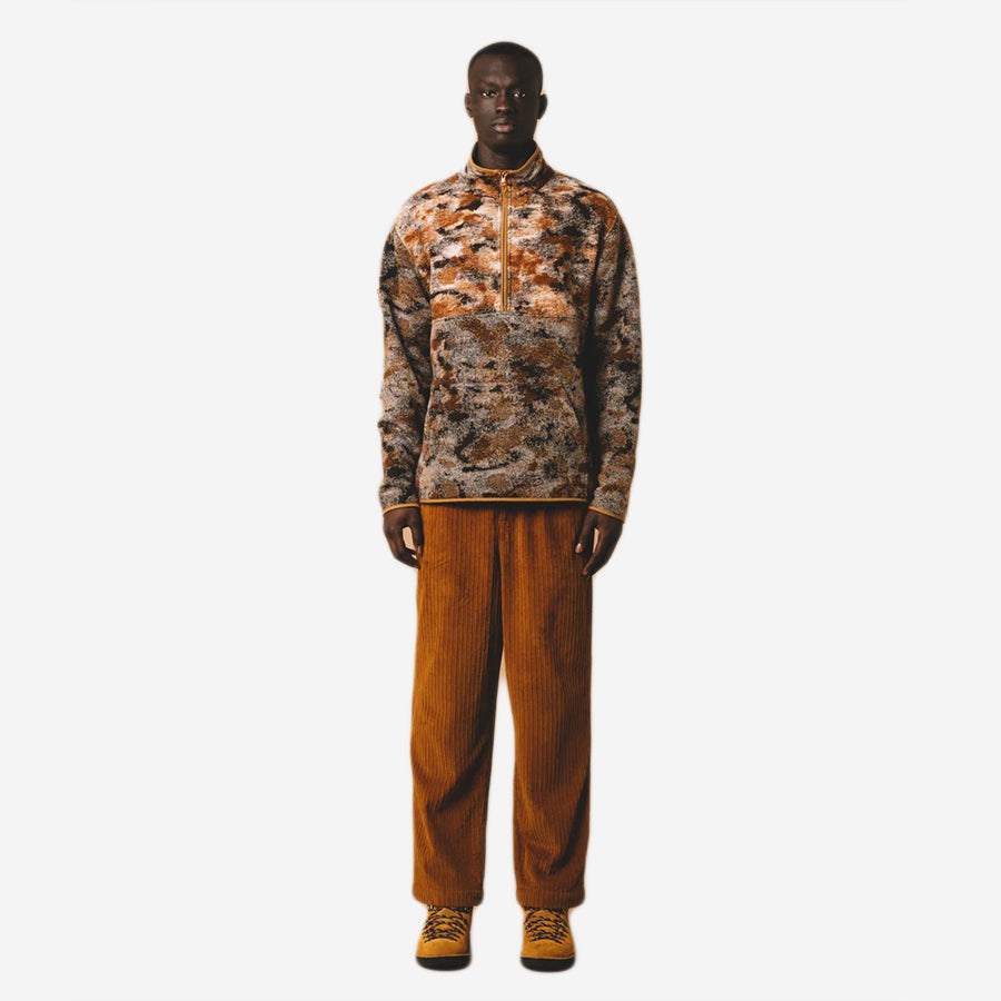 Belhaven Half-Zip Wool Fleece - Rust Camo