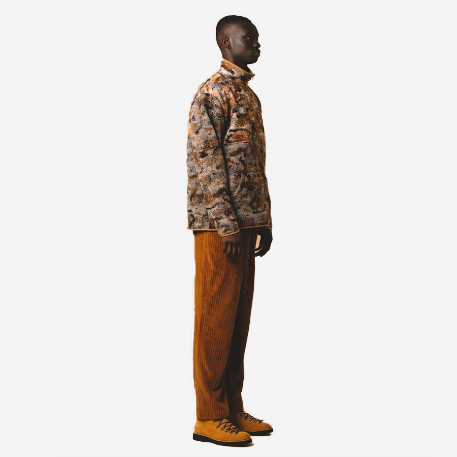 Belhaven Half-Zip Wool Fleece - Rust Camo