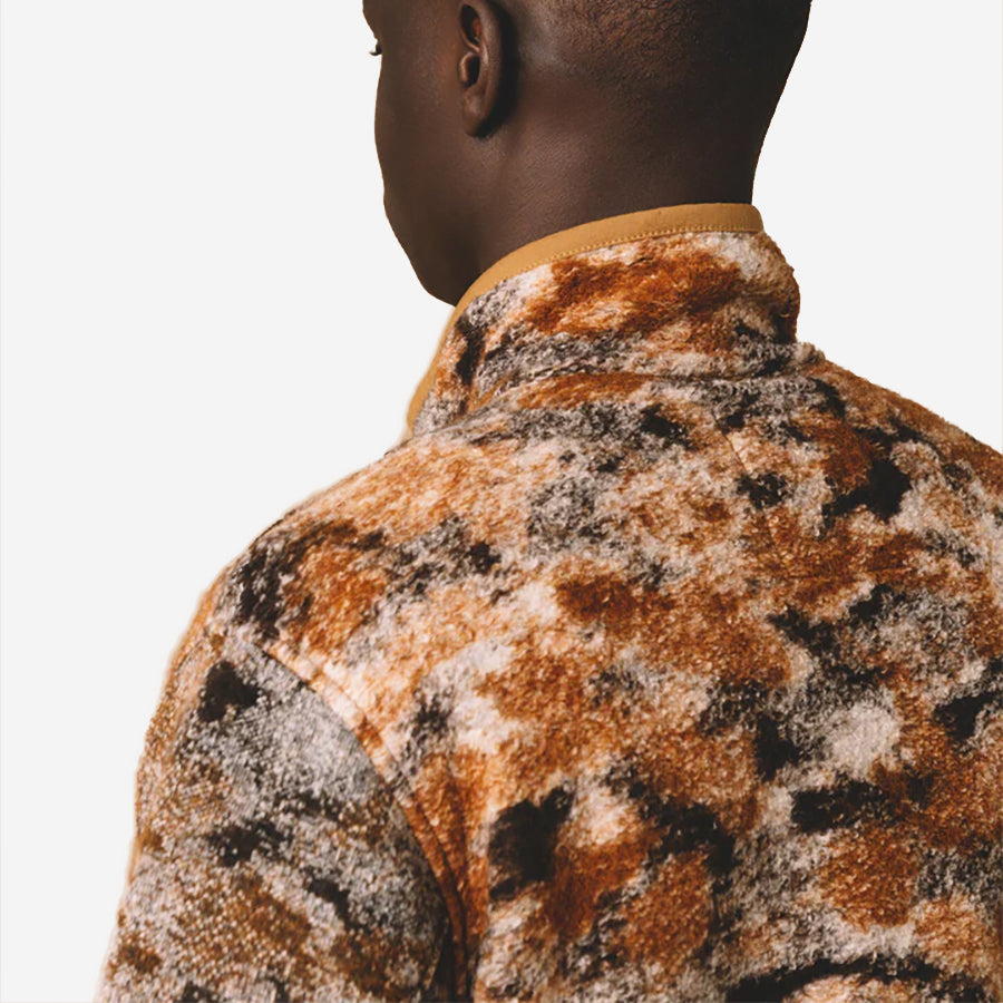 Belhaven Half-Zip Wool Fleece - Rust Camo