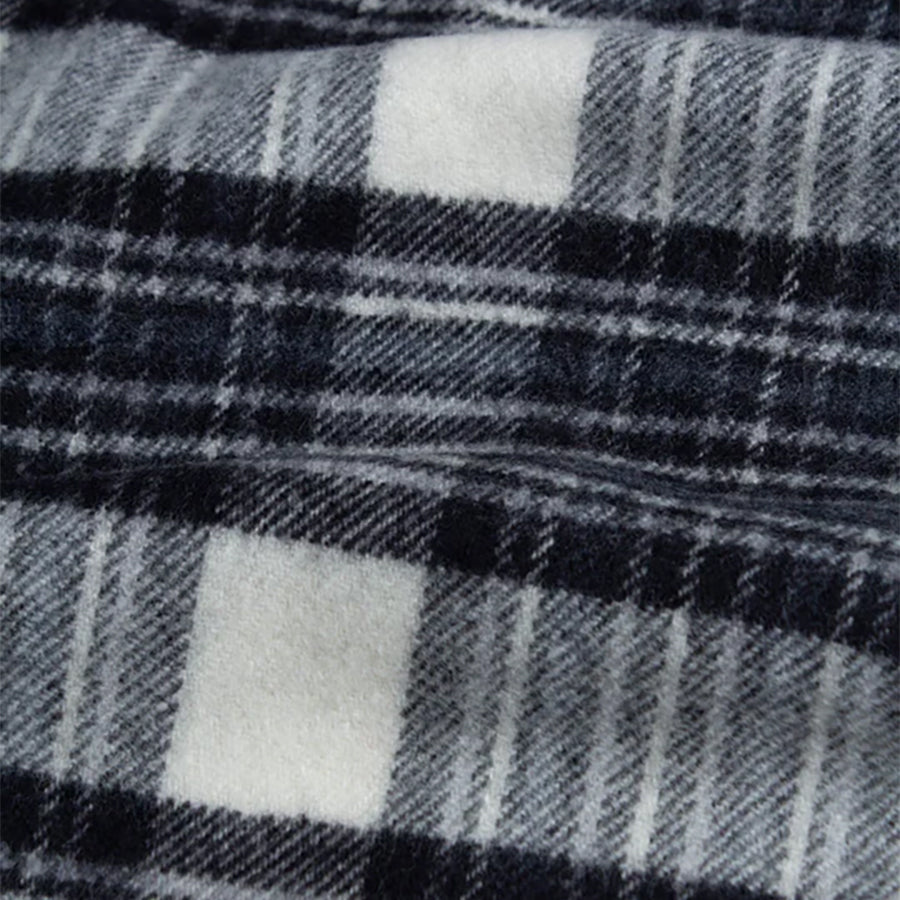 Lambswool Tartan Bowhill Scarf - Grey
