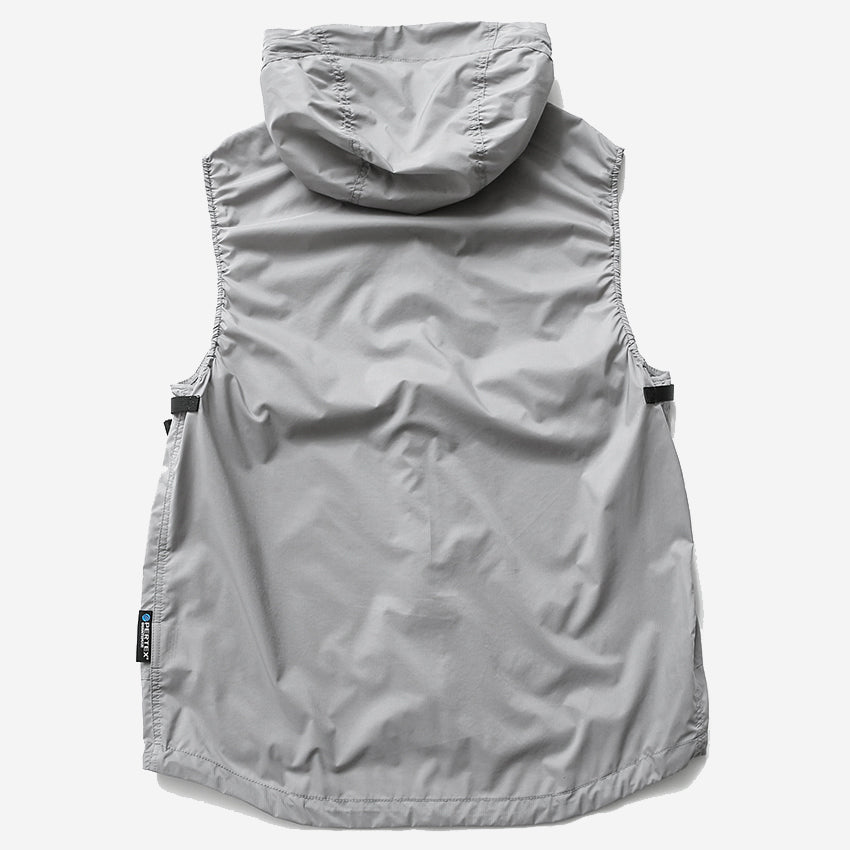 Buckle Wind Hooded Vest - Grey