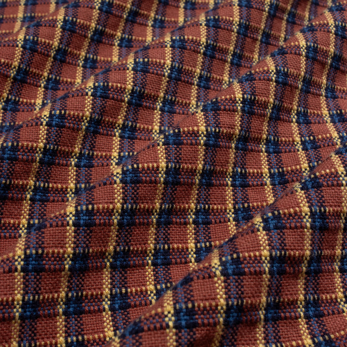 Busey Dobby Check S/S Shirt - Rust/Multi