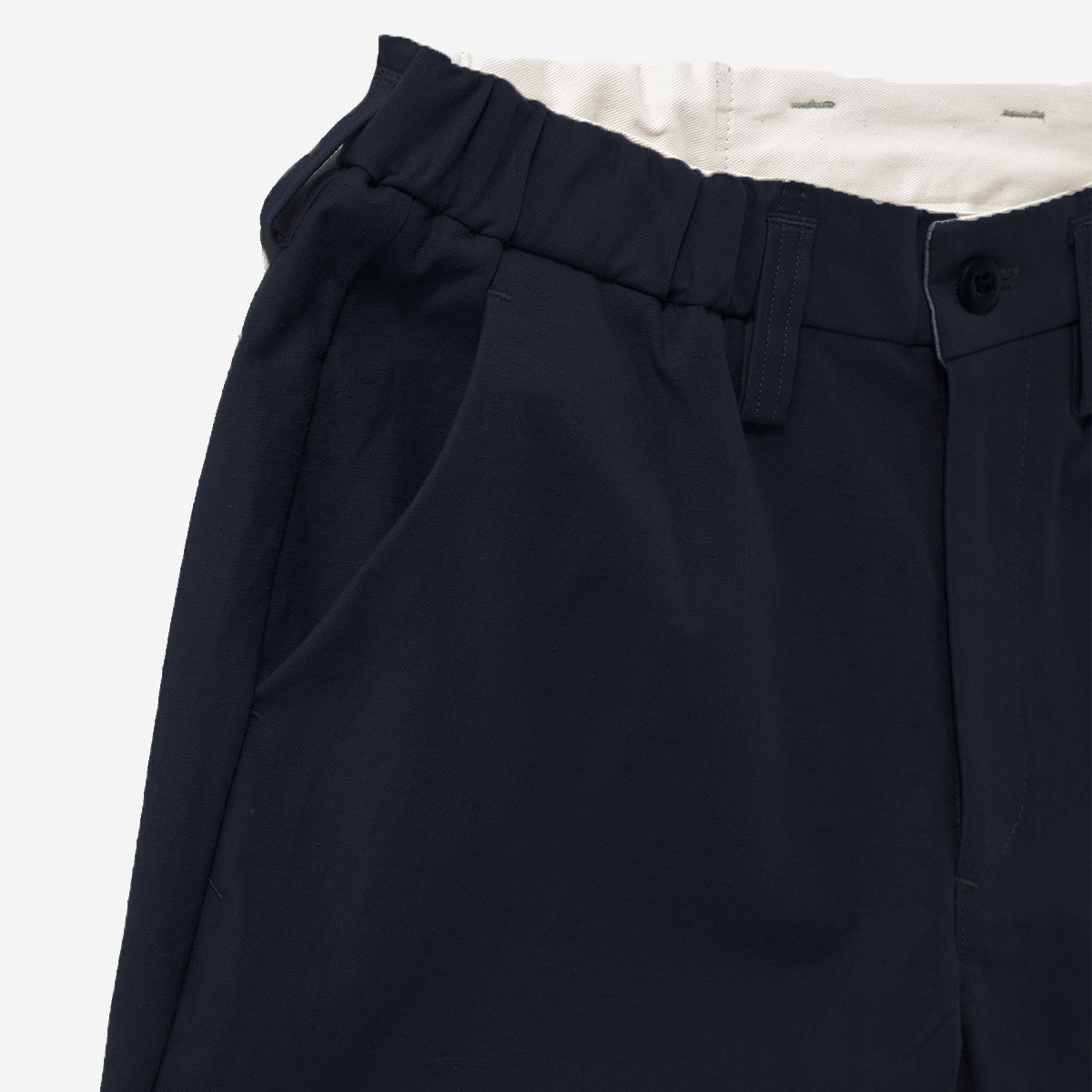 Back-Nep Tapered Trousers - Dark Navy