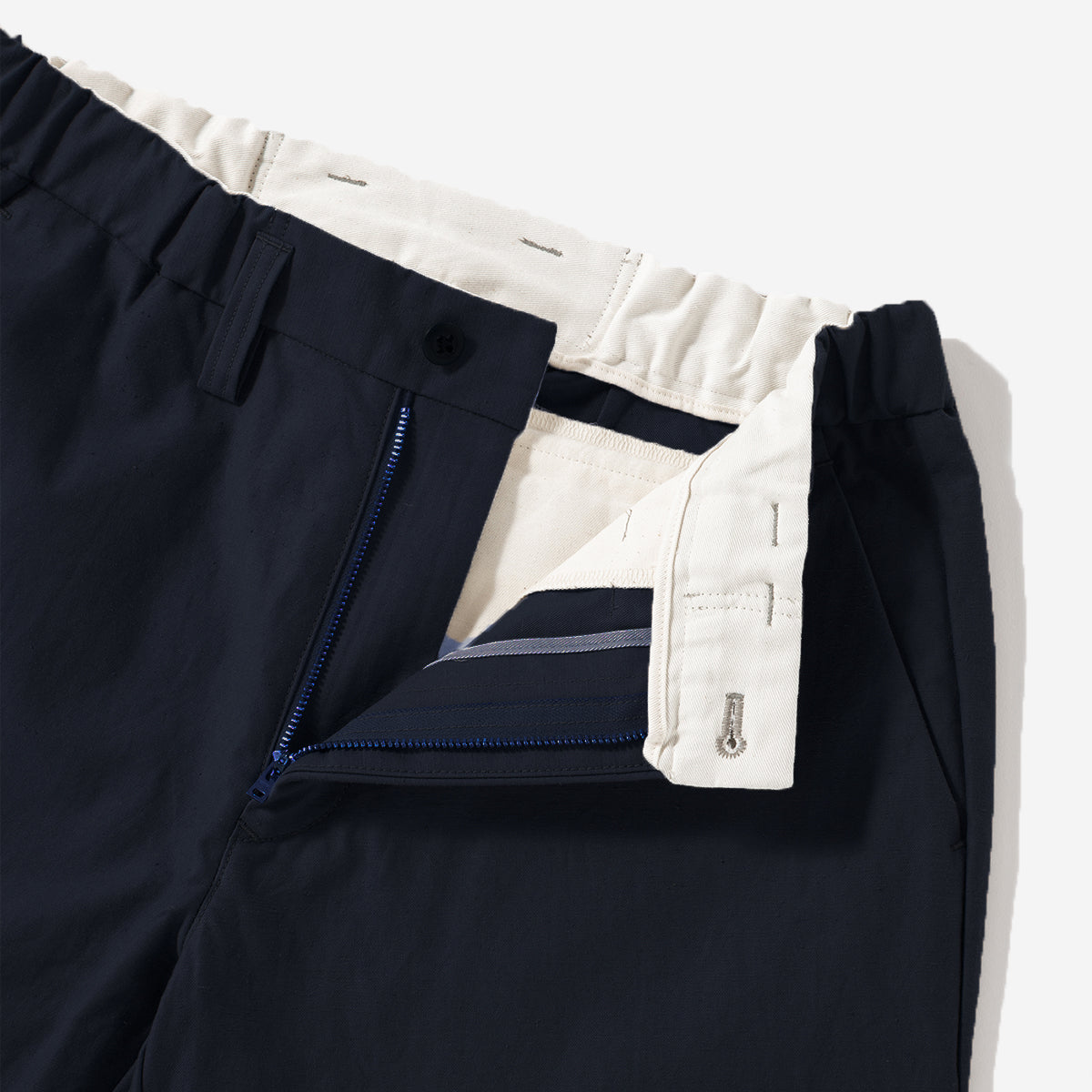 Back-Nep Tapered Trousers - Dark Navy