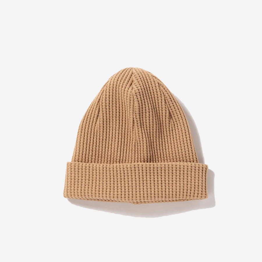 Big Waffle Knit Beanie - Biscuit