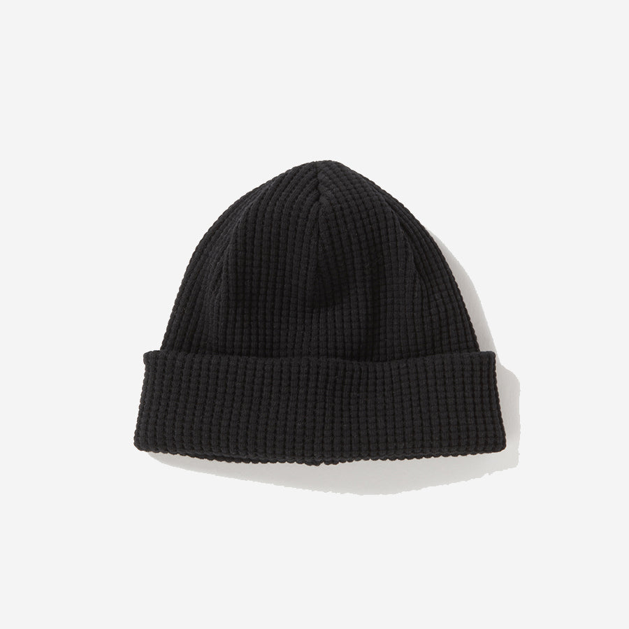 Big Waffle Knit Beanie - Black