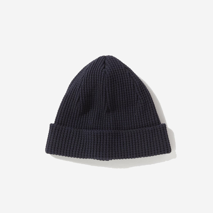 Big Waffle Knit Beanie - Dark Navy