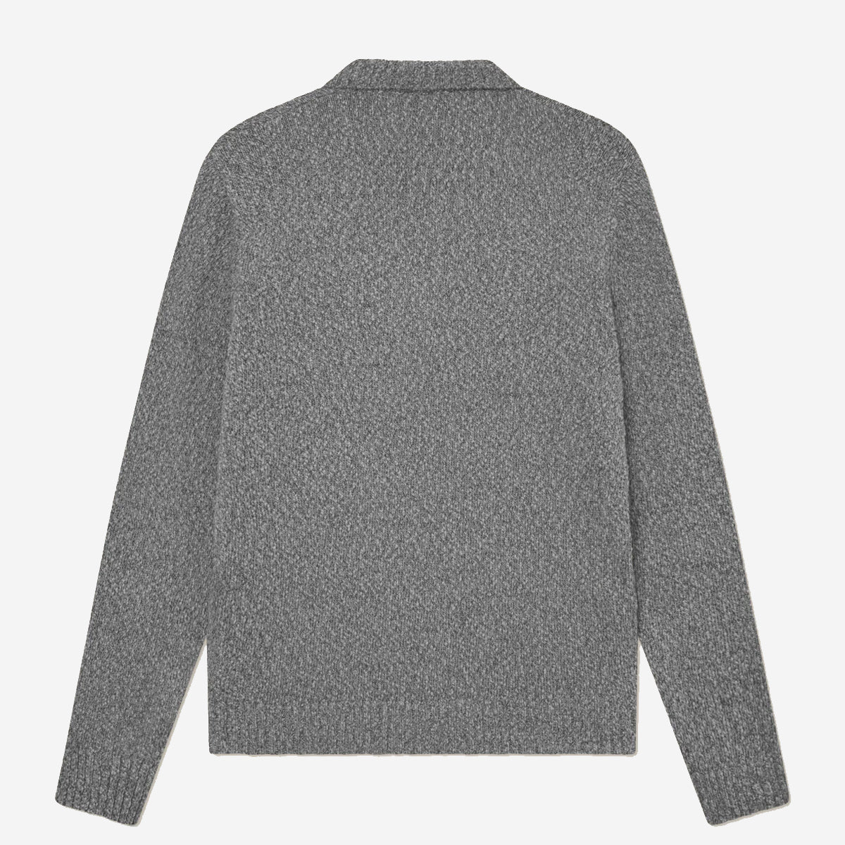 Billy Mouliné Knitted Polo - Black Marl