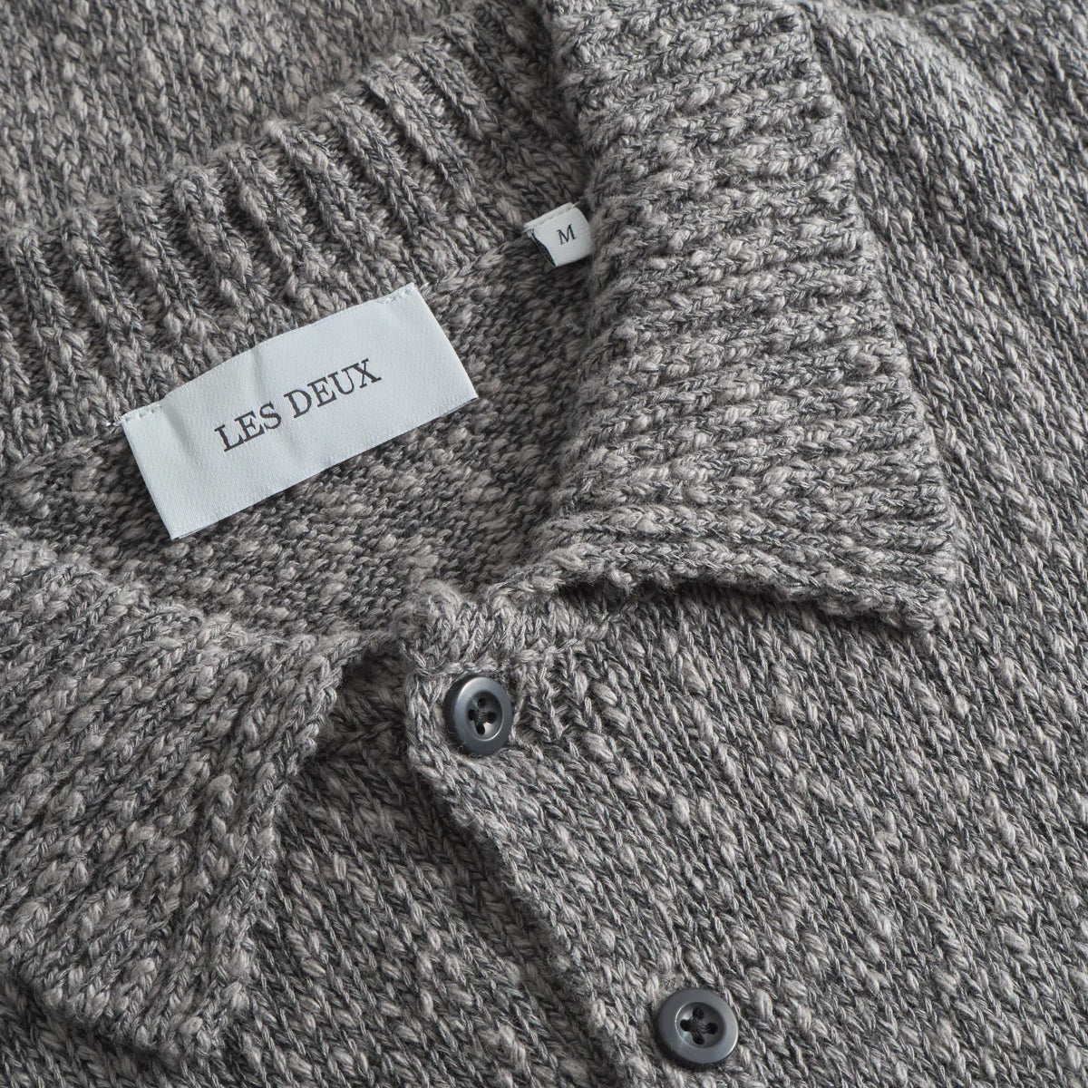 Billy Mouliné Knitted Polo - Black Marl