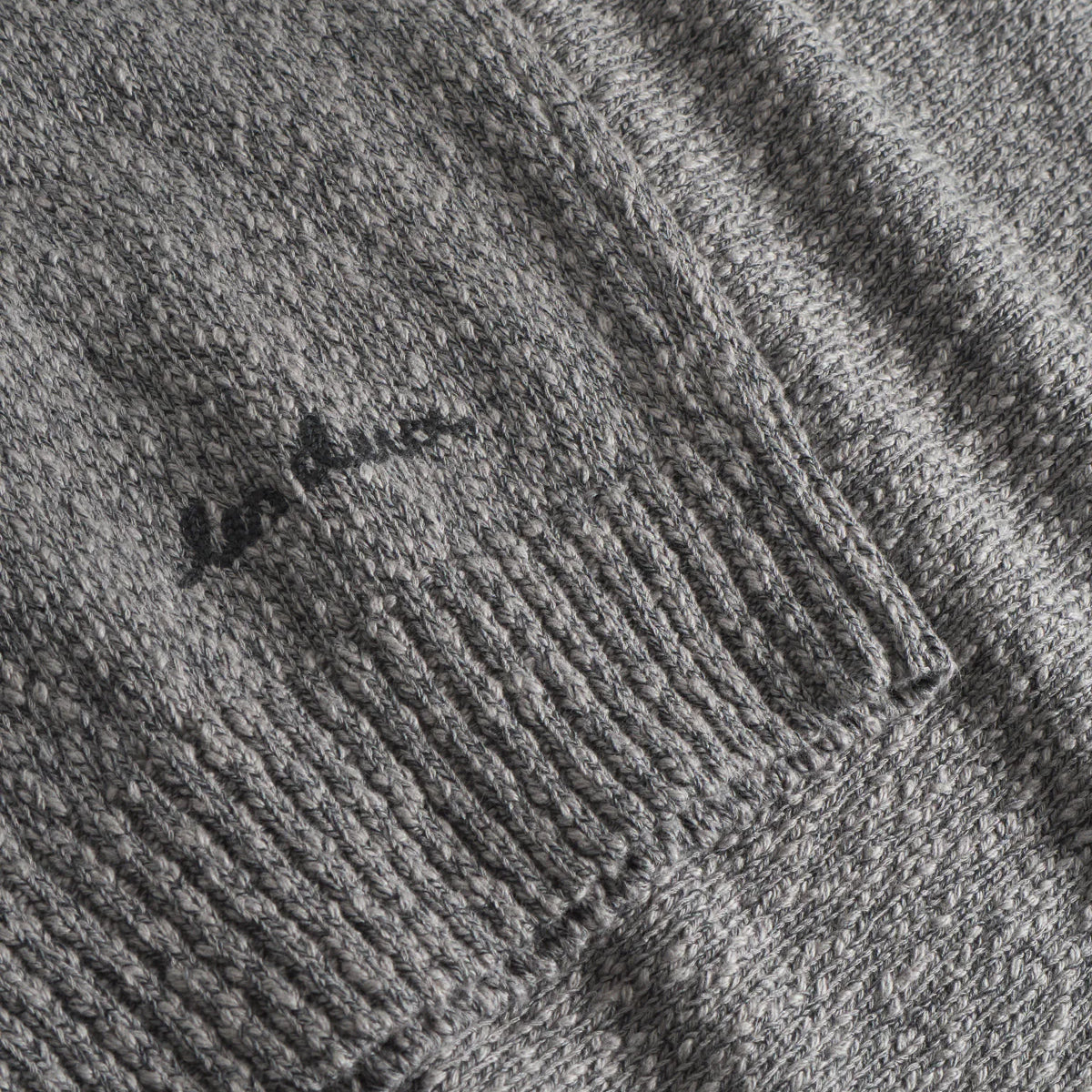 Billy Mouliné Knitted Polo - Black Marl