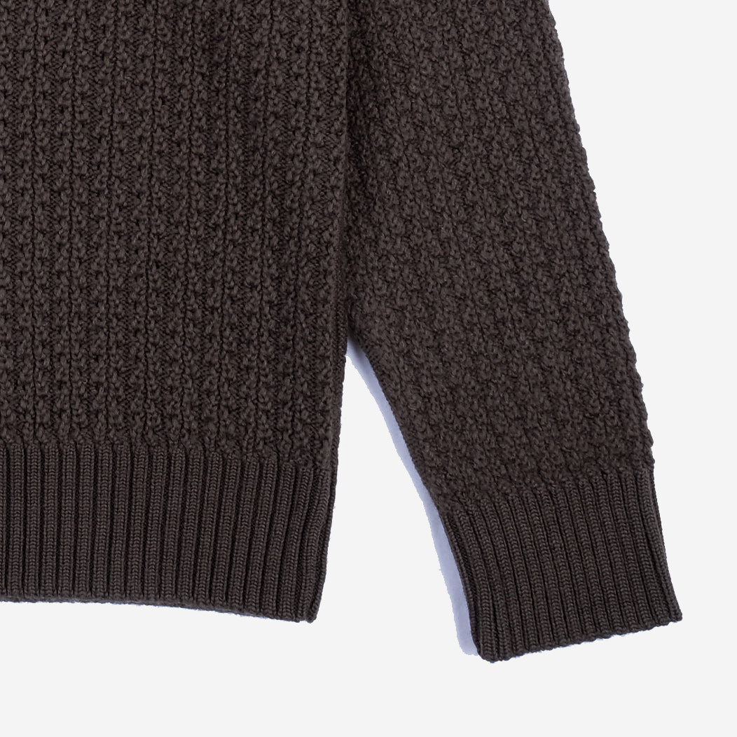 Bukowsky Punched Merino Wool Cardigan - Olive