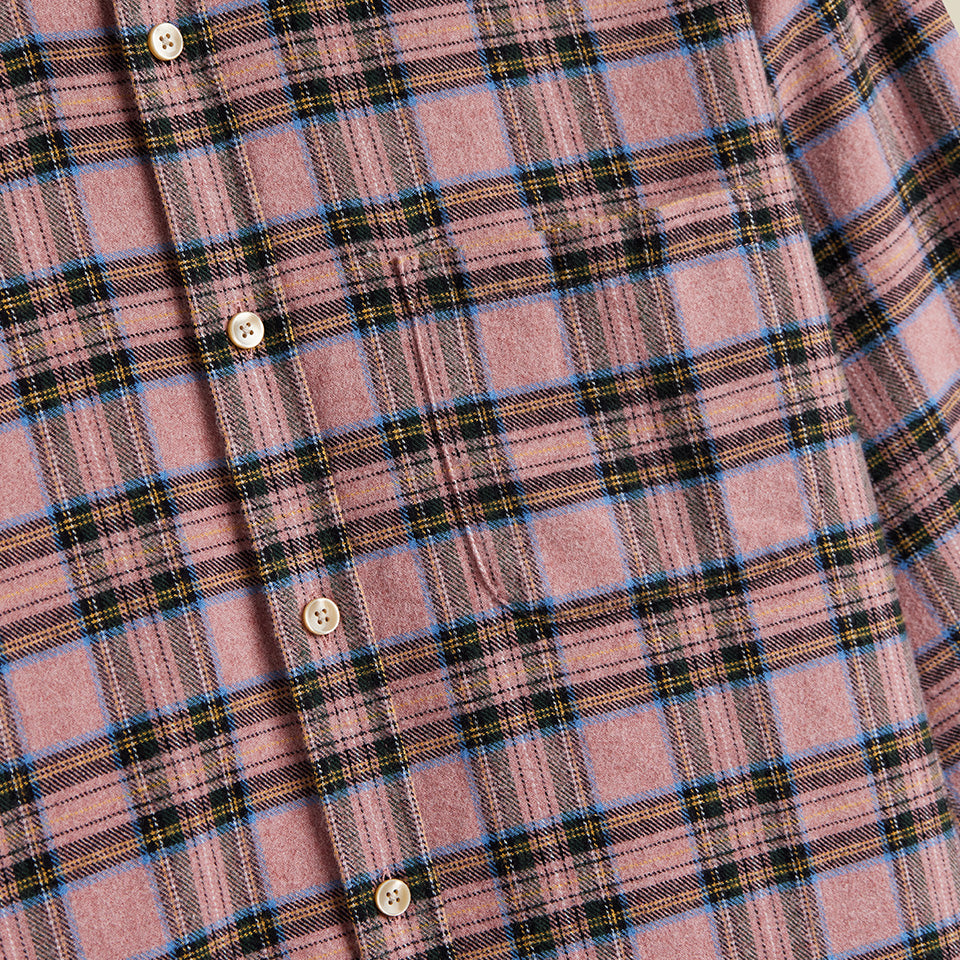 Cais Plaid Flannel Shirt - Pink/Black