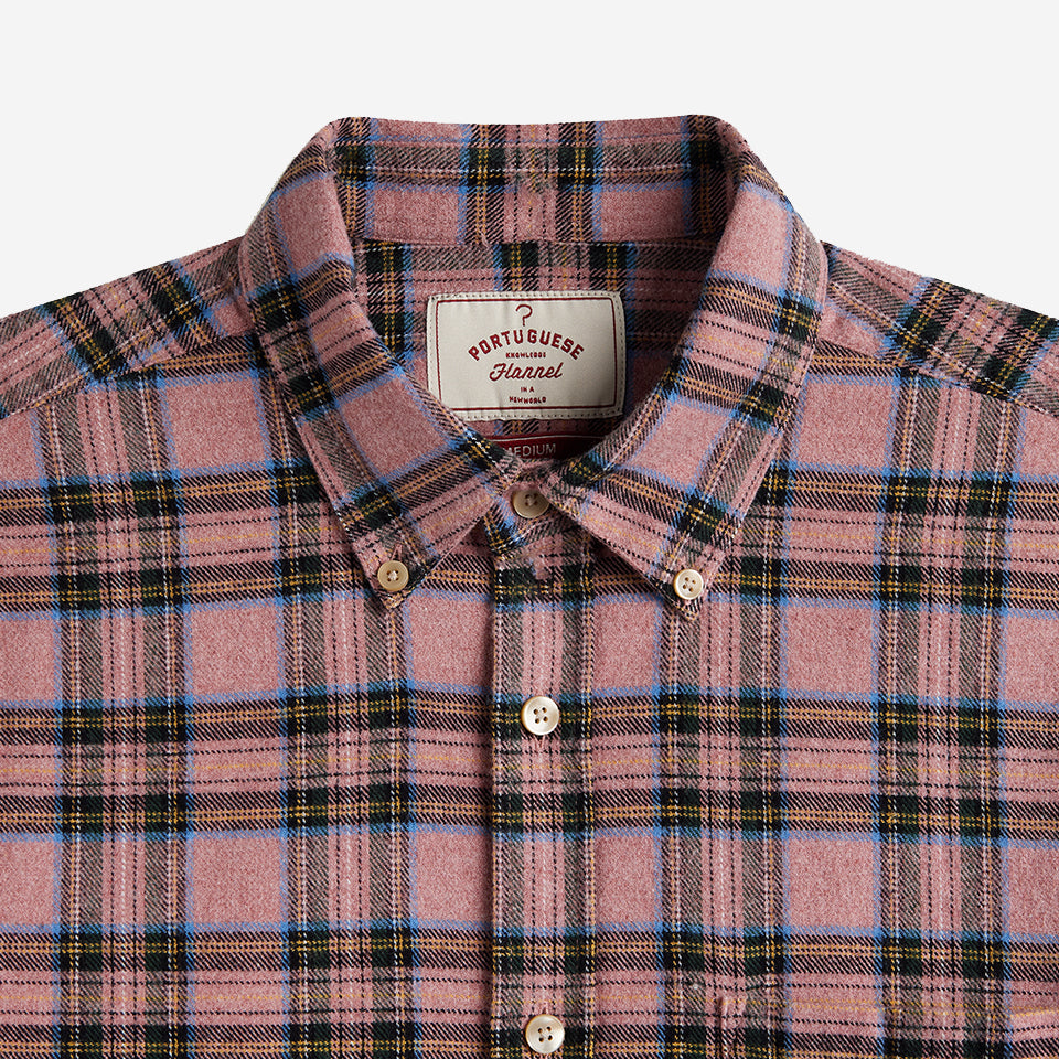 Cais Plaid Flannel Shirt - Pink/Black